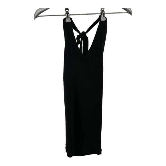 Splendid | S Small Black Ribbed Halter Bodycon Dress - Picture 1 of 12